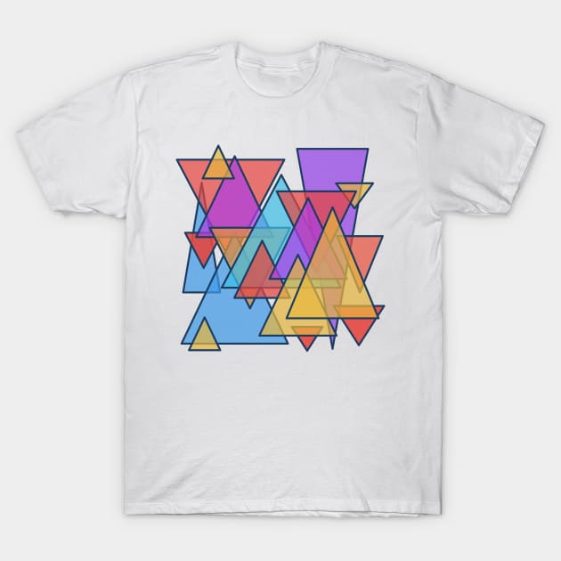 transparent triangles pop art design T-Shirt by pauloneill-art